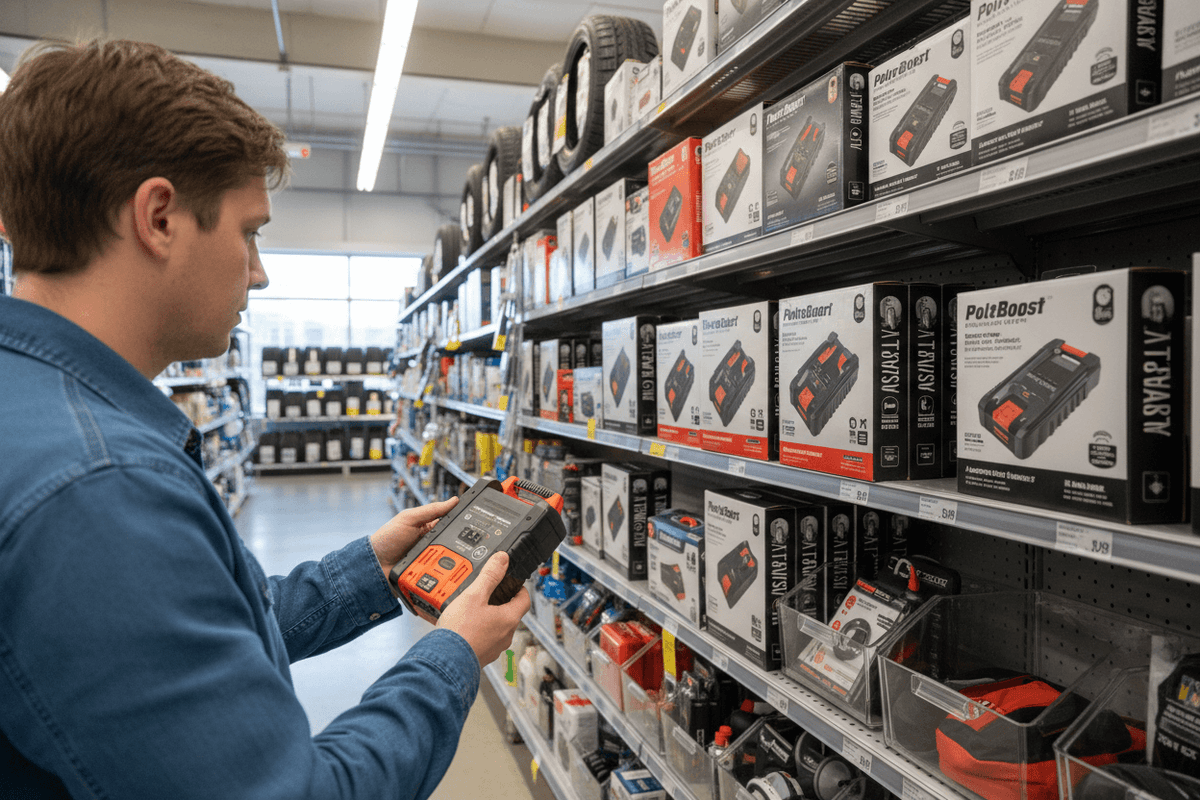 Person Shopping The Jump Starter Isle