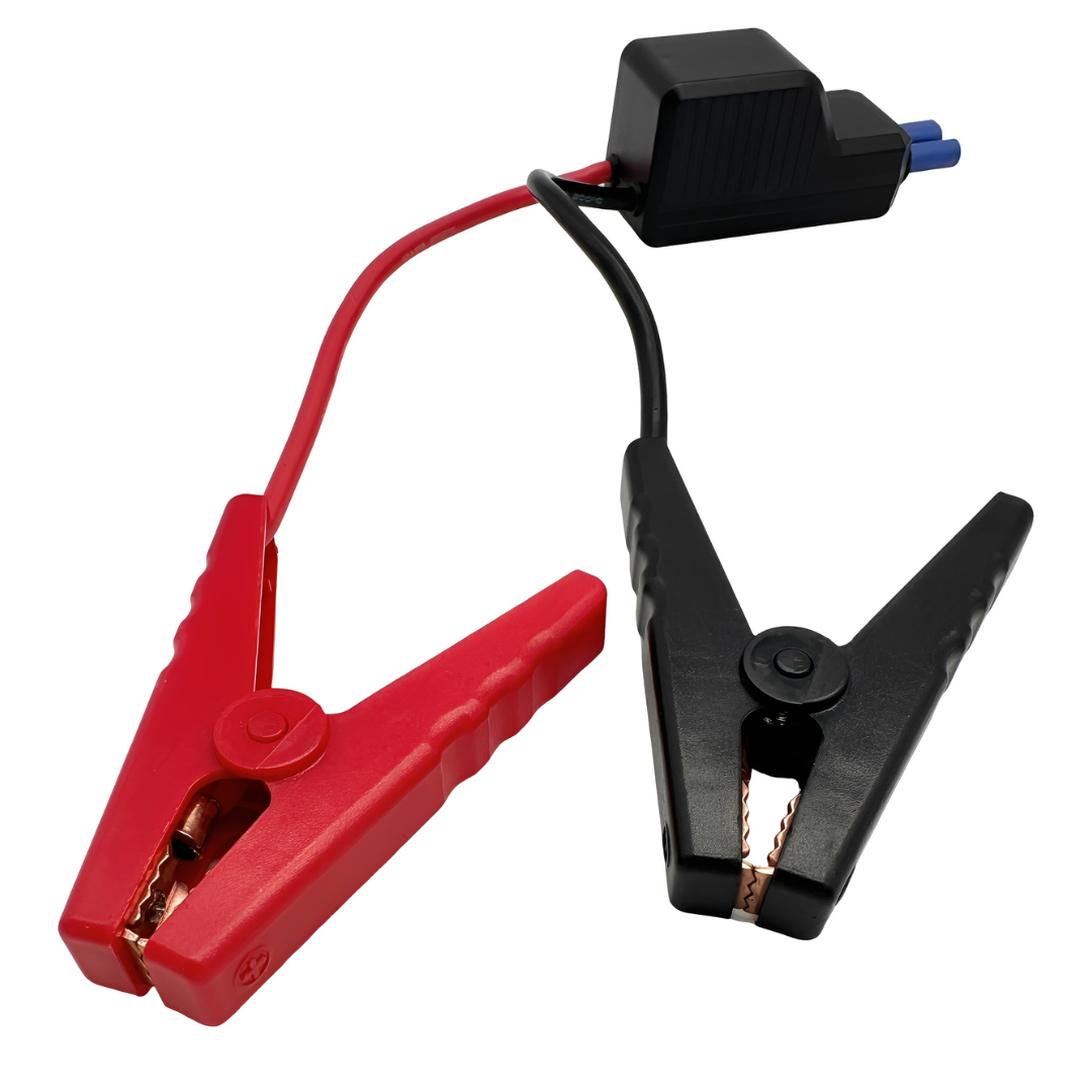 Boost n Inflate jump leads with heavy-duty clamps and insulated cables for vehicle battery jump starting