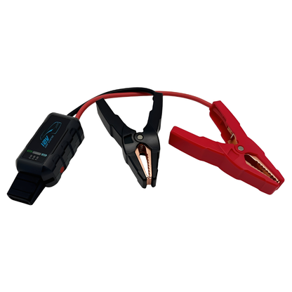 Boost N Inflate heavy-duty car jump leads with insulated clamps on a white background