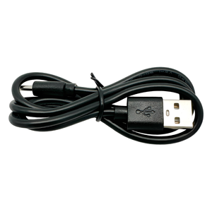 Boost N Inflate Range charging cable for portable jump starter, black cable with connector on a white background